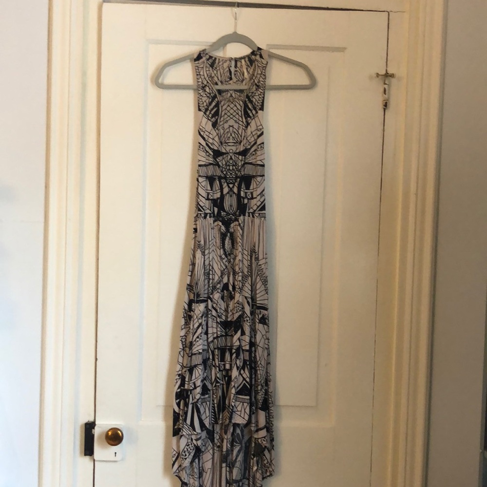 Free People, Geometric Print, Hi-Low, Racer back, Flowy Dress